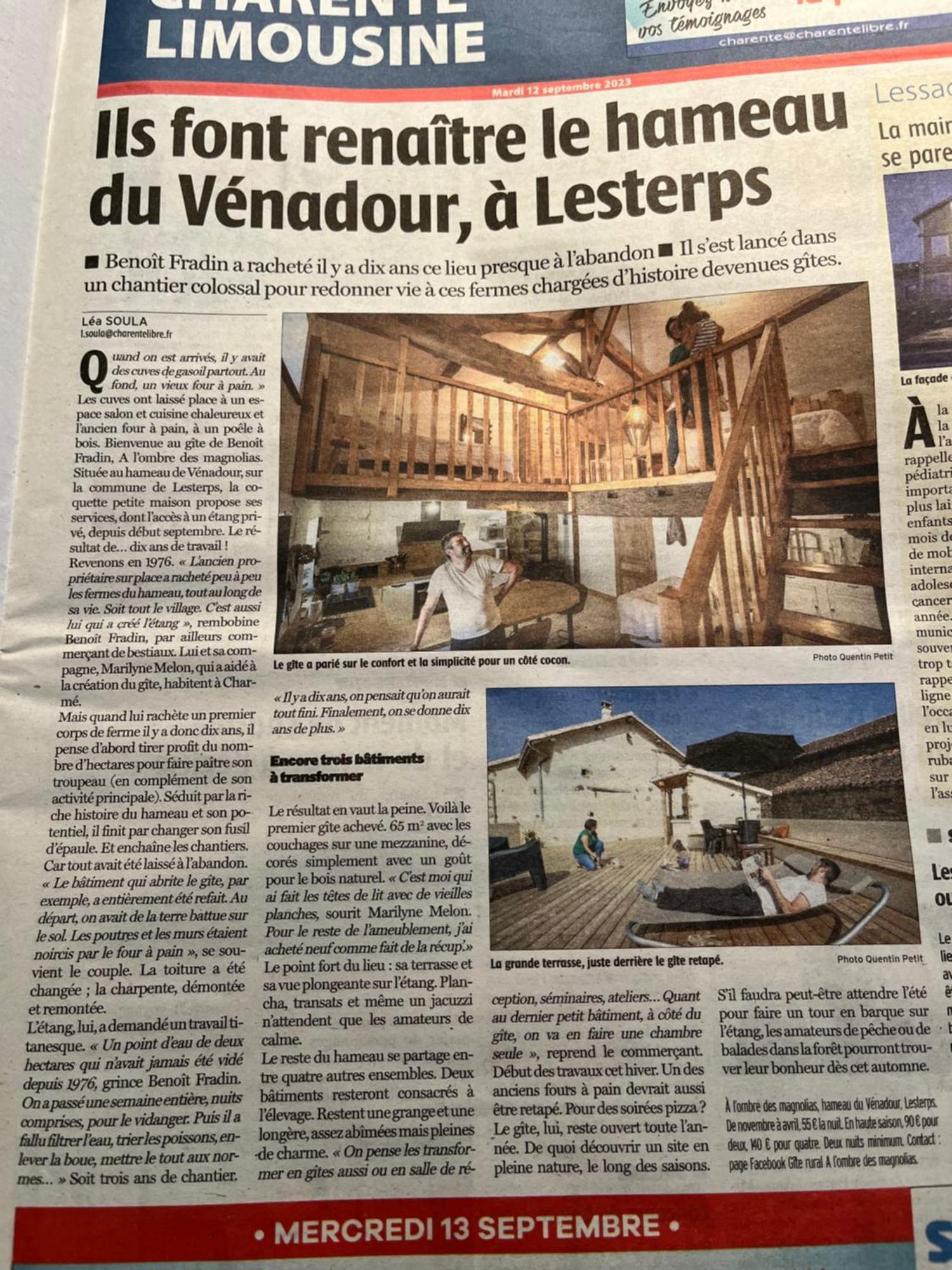 Gite A L'Ombre Des Magnolias Lesterps المظهر الخارجي الصورة
